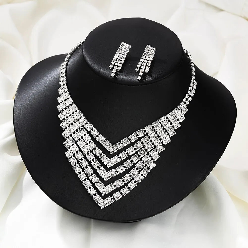 Conjunto Colar e Brincos Luxury Argentia