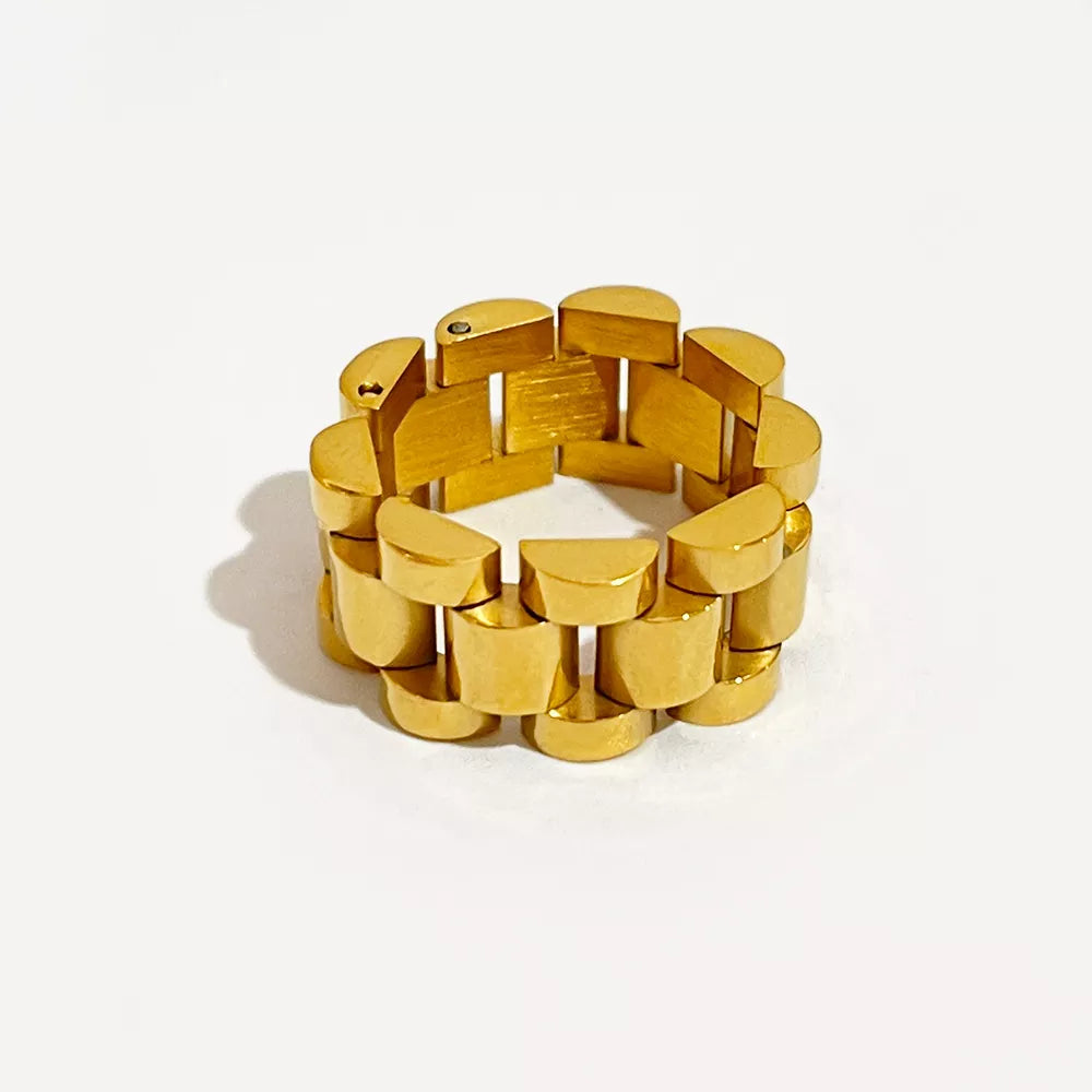 Anel Dourado Banhado a Ouro Argentia