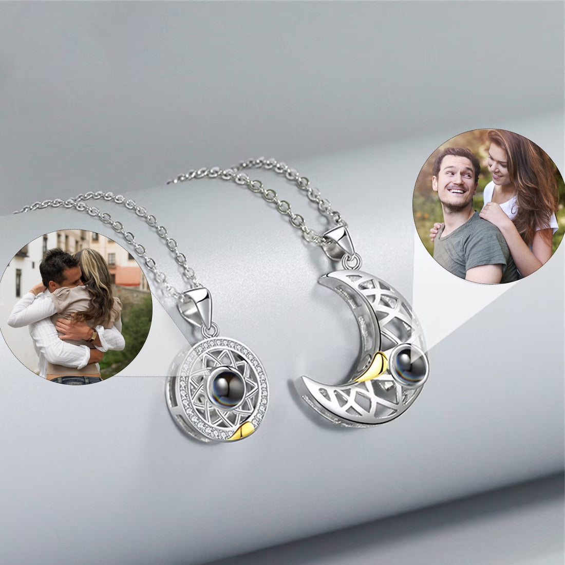 Conjunto Sol e Lua Personalizado com Foto Argentia