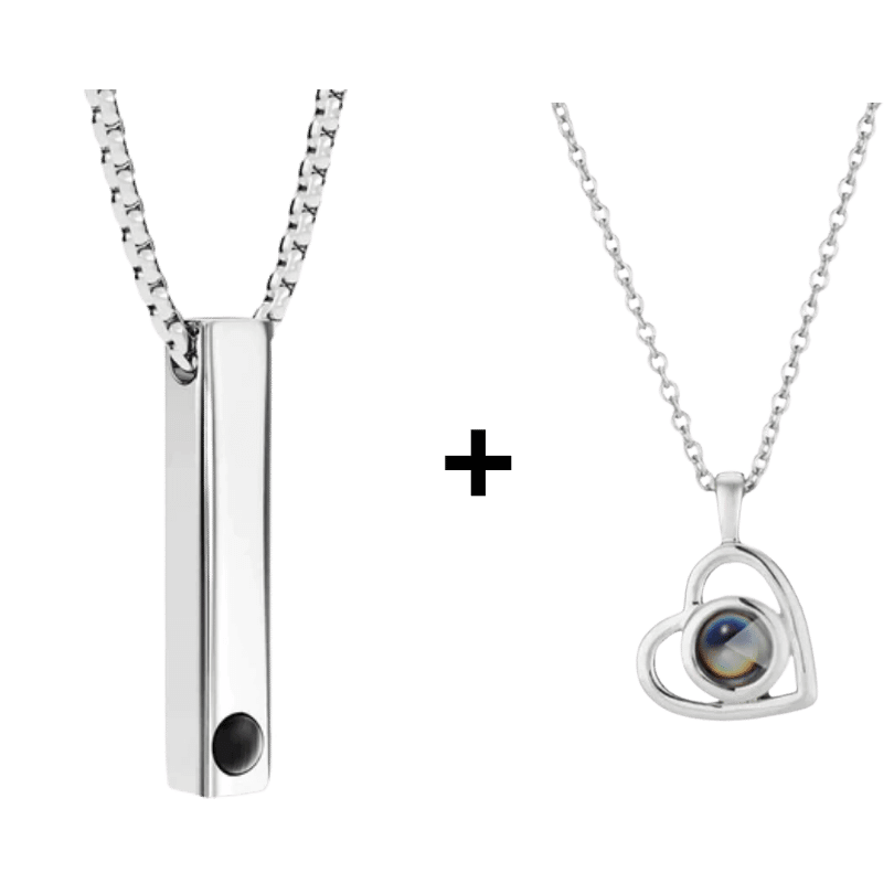 Conjunto Colar Personalizado com Foto Eternize Argentia