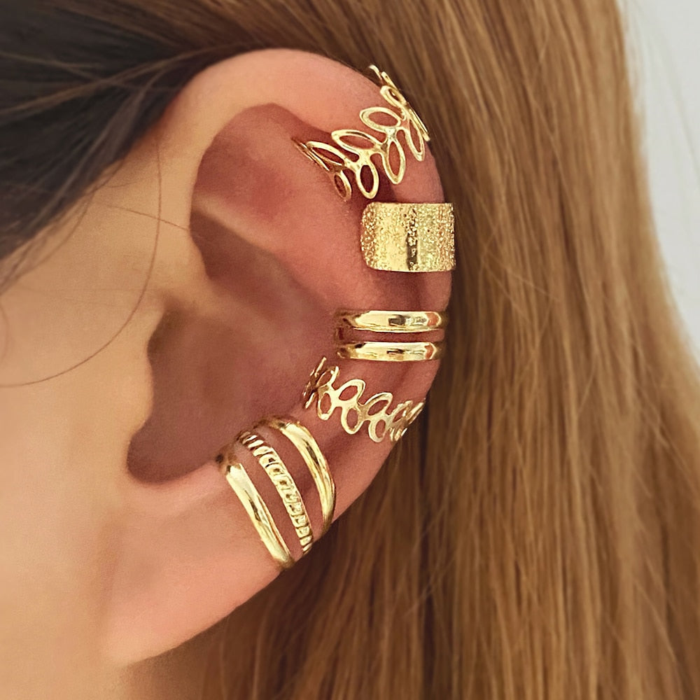 Conjunto Piercing Fake de Orelha Argentia