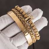 Pulseira Roman King Banhada a Ouro 18k Argentia