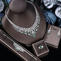 Conjunto Realeza Cravejado com Zircônia Argentia