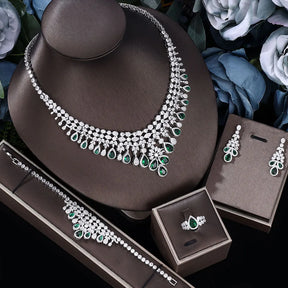 Conjunto Realeza Cravejado com Zircônia Argentia