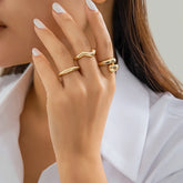 Conjunto 3 anéis Dourados Argentia