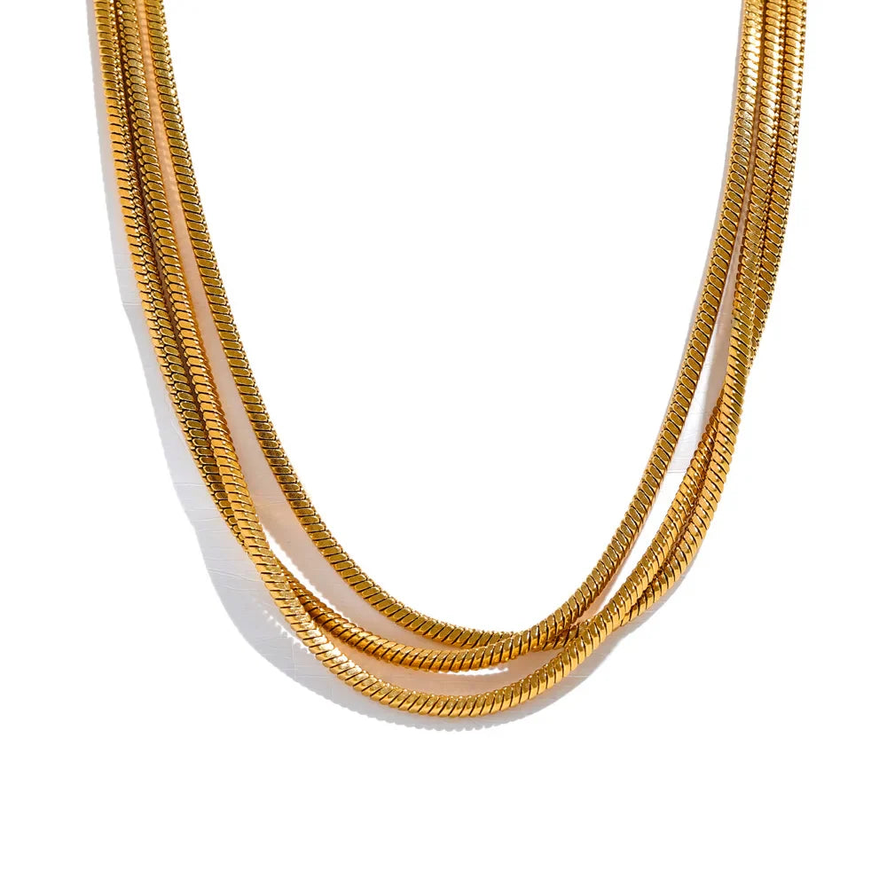Colar Trio Banhado a Ouro 18k Argentia